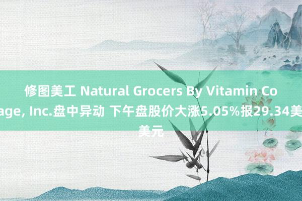 修图美工 Natural Grocers By Vitamin Cottage, Inc.盘中异动 下午盘股价大涨5.05%报29.34美元